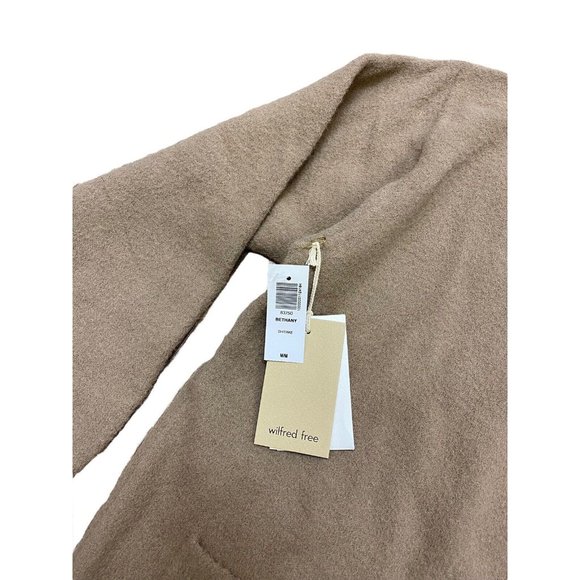 Aritzia Wilfred Women’s Cardigan M Shiitake Beige bethany Sweater NWT New - Picture 3 of 6